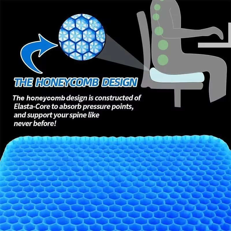 Gel Honeycomb Seat Cushion Flex Back